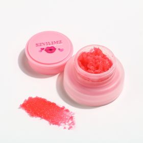 Natural Vegan Moisturizing Strawberry Lip Scrub Pink Package