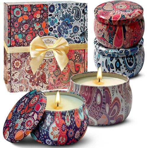 OSHINE 4-PACK Scented Candles Gift Set Aromatherapy Soy Candles 100% Natural Soy 4.4 oz Strongly Fragrance Stress Relief for Mother's Day OSHINE 4-PACK Scented Candles Gift Set Aromatherapy Soy Candles 100% Natural Soy 4.4 oz Strongly Fragrance Stress Relief for Mother's Day